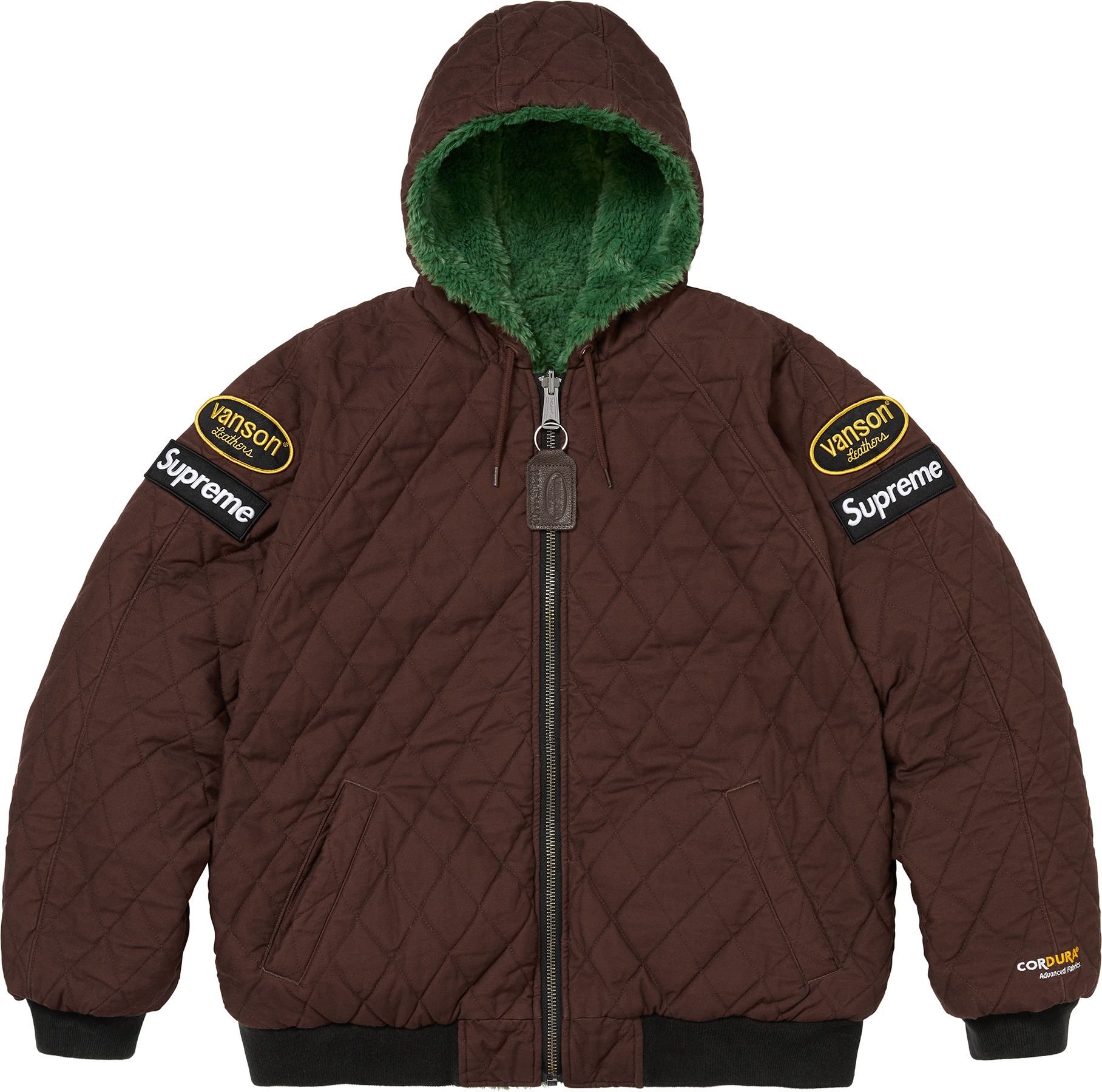 Supreme®/Vanson Leathers® Reversible Quilted Hooded Jacket view 11